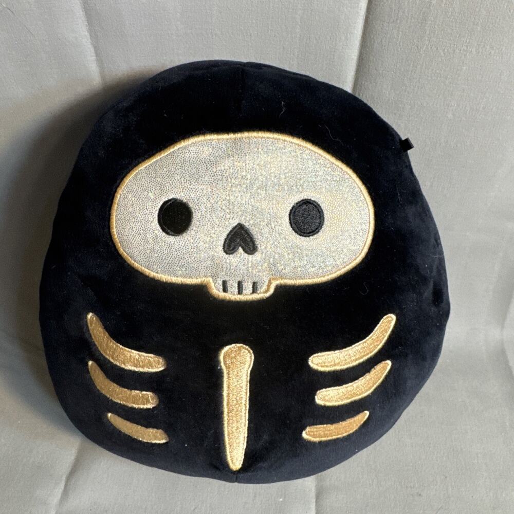 Squishmallow Halloween "Stix" The Black And Gold Skeleton 8" Plush NO Tag